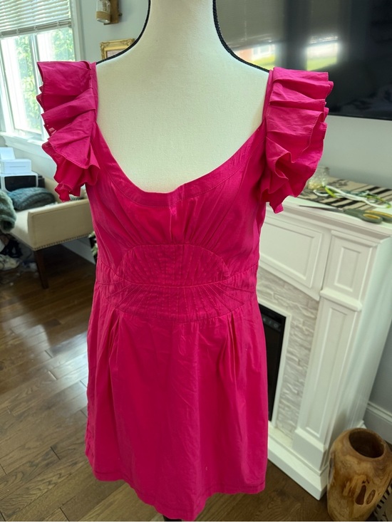 Minuet Dresses & Skirts - Bright Fuchsia Ruffle Sleeve Dress size Large